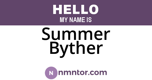 Summer Byther