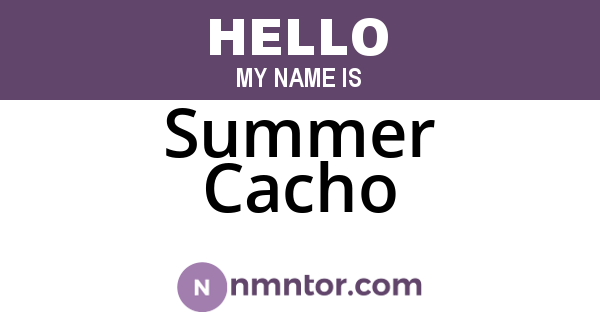Summer Cacho