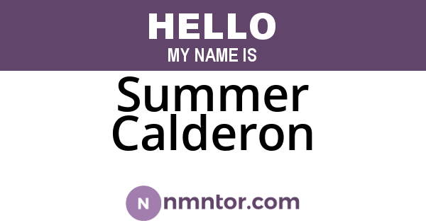 Summer Calderon