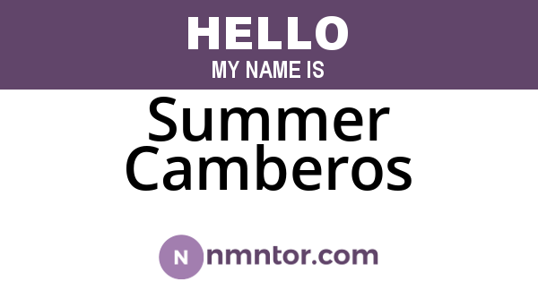 Summer Camberos