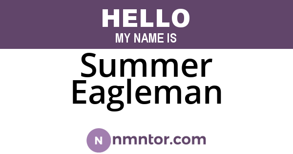 Summer Eagleman