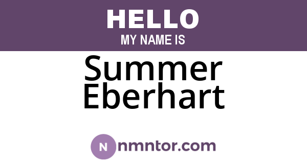 Summer Eberhart