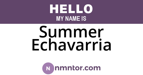 Summer Echavarria