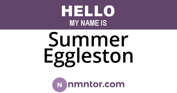 Summer Eggleston