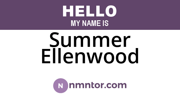 Summer Ellenwood