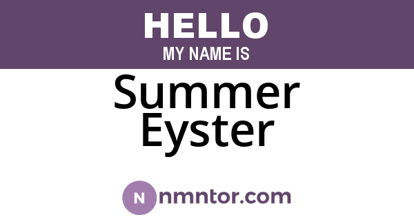 Summer Eyster