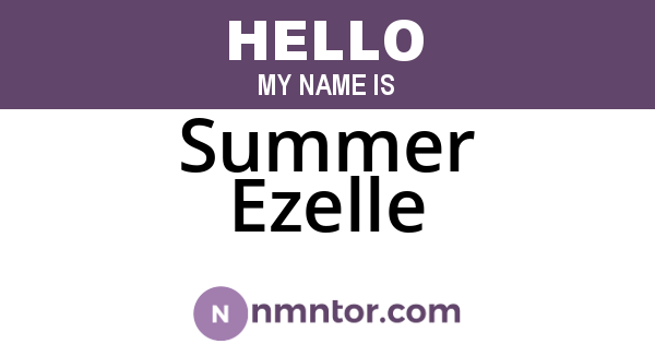 Summer Ezelle
