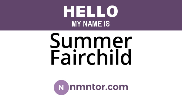 Summer Fairchild