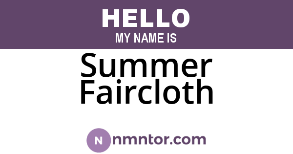 Summer Faircloth