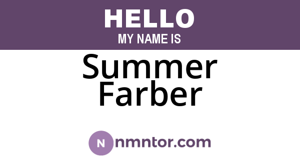 Summer Farber