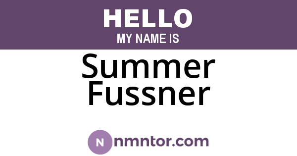 Summer Fussner