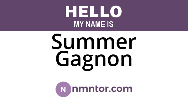 Summer Gagnon