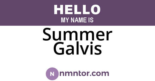 Summer Galvis