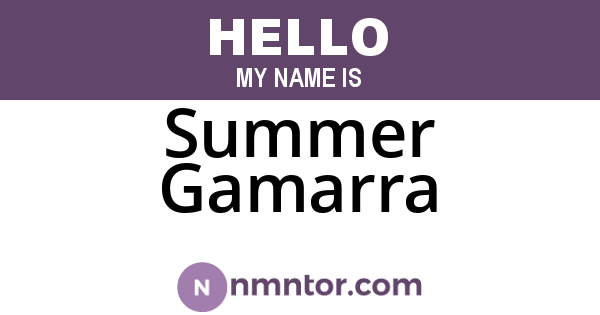 Summer Gamarra