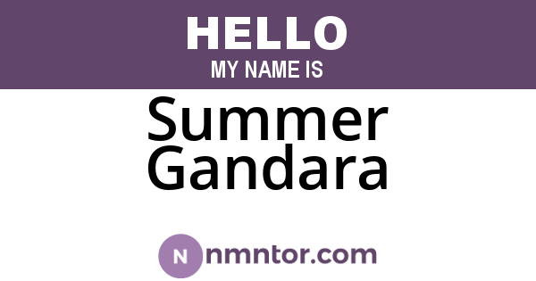 Summer Gandara