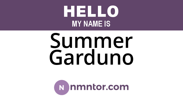 Summer Garduno