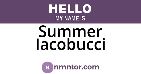 Summer Iacobucci