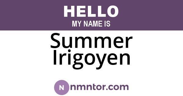 Summer Irigoyen