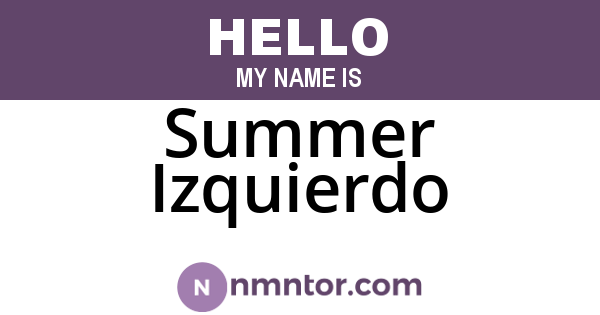 Summer Izquierdo