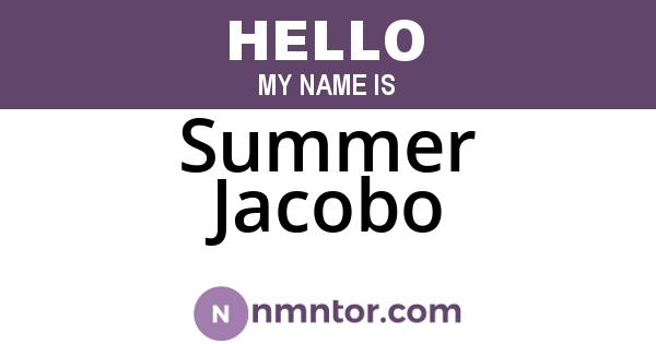 Summer Jacobo