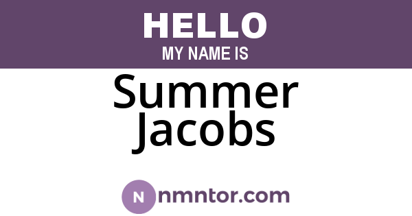 Summer Jacobs