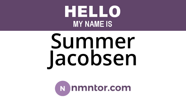 Summer Jacobsen