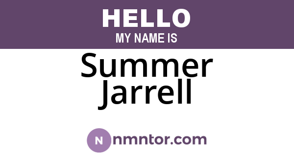 Summer Jarrell