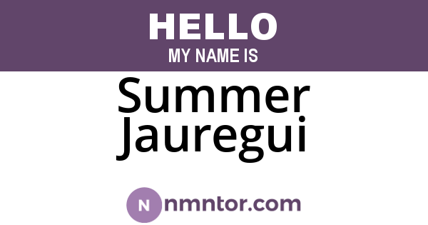 Summer Jauregui
