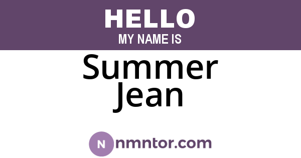 Summer Jean