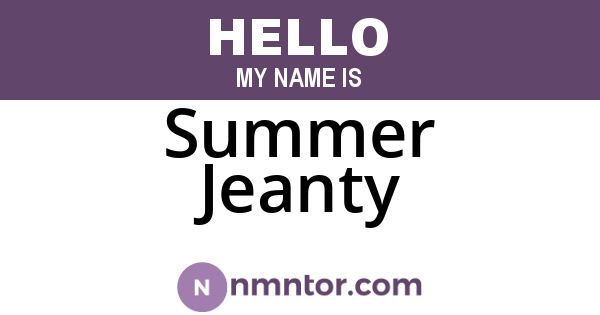 Summer Jeanty