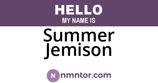 Summer Jemison
