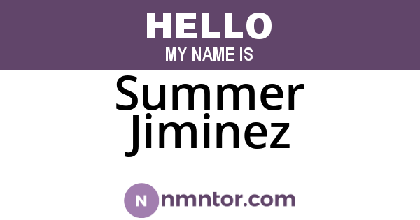 Summer Jiminez