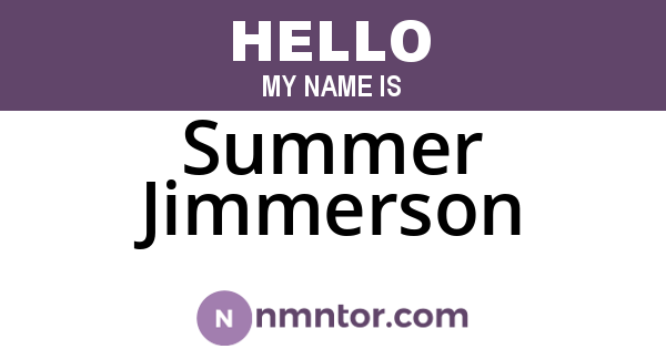 Summer Jimmerson