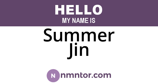 Summer Jin
