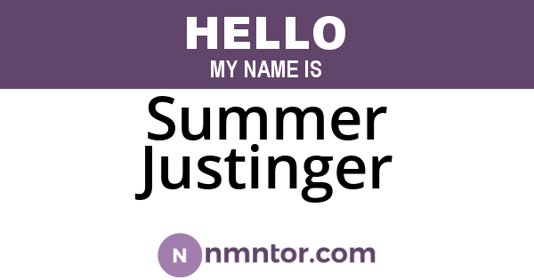 Summer Justinger