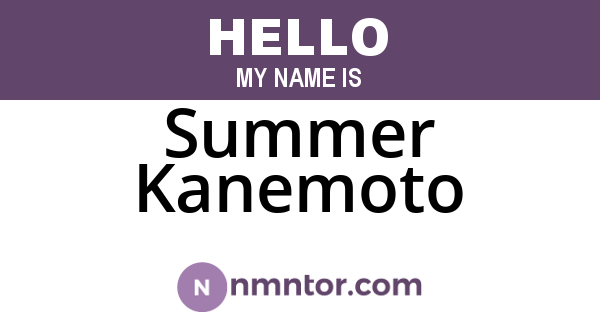 Summer Kanemoto