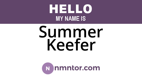 Summer Keefer