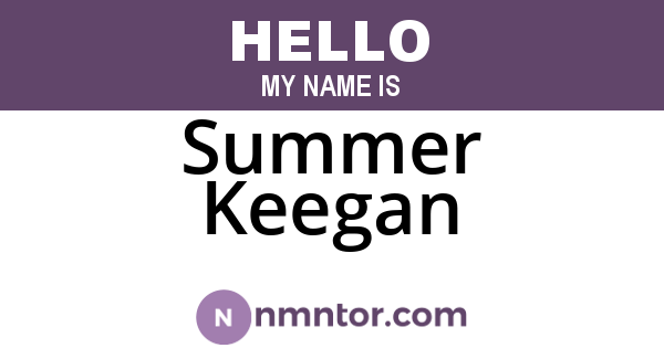 Summer Keegan