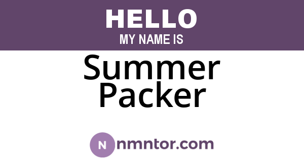 Summer Packer