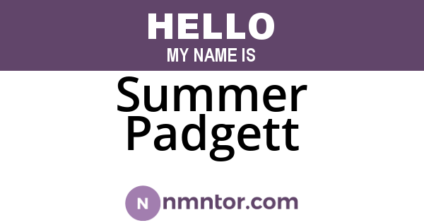 Summer Padgett