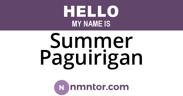 Summer Paguirigan