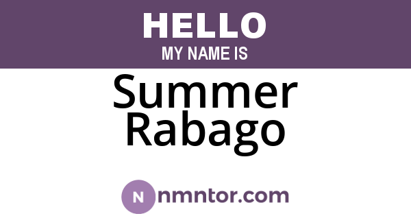 Summer Rabago