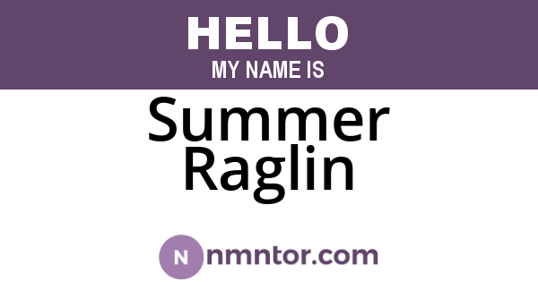 Summer Raglin