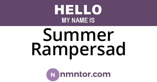 Summer Rampersad