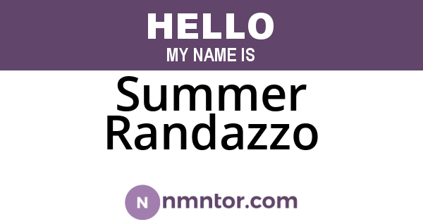 Summer Randazzo