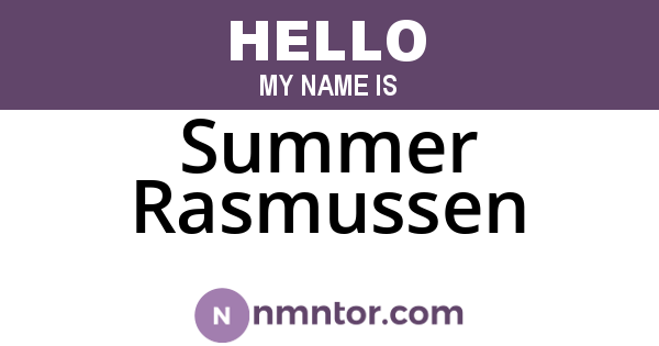 Summer Rasmussen