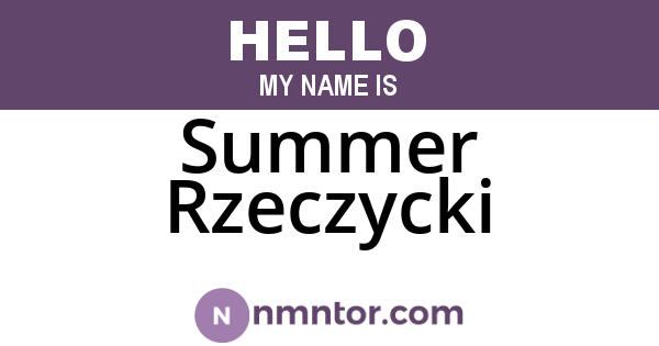 Summer Rzeczycki