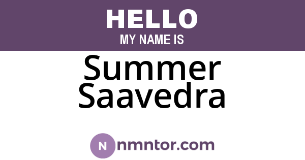 Summer Saavedra