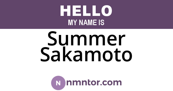 Summer Sakamoto