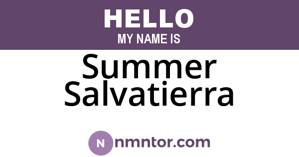 Summer Salvatierra